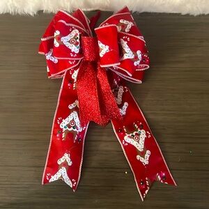 Handmade Christmas wreath bow